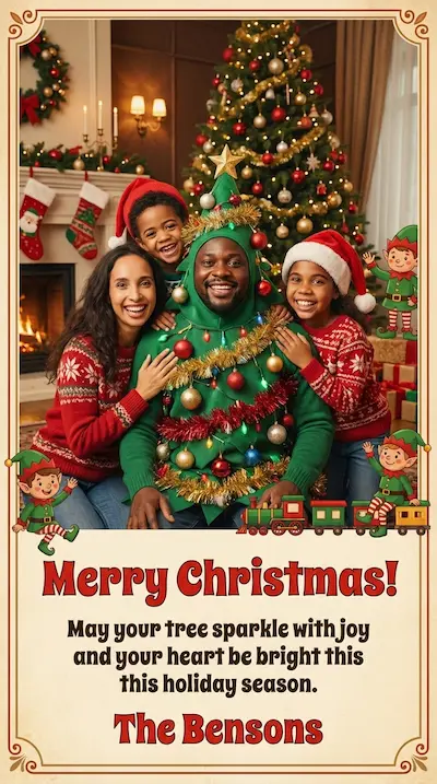 Make christmas photo cards example